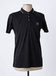 Polo tissage jersey manches courtes noir LE TEMPS DES CERISES homme