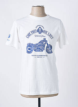 T-shirt stretch manches courtes blanc DEELUXE homme