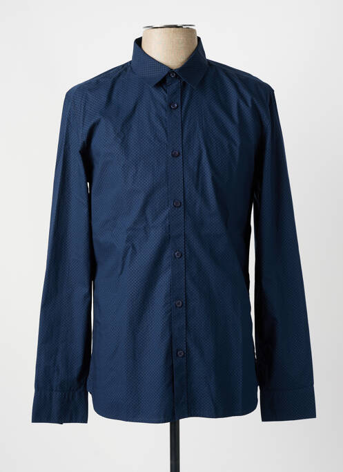 Chemise manches longues coupe cintrée bleu TEDDY SMITH homme