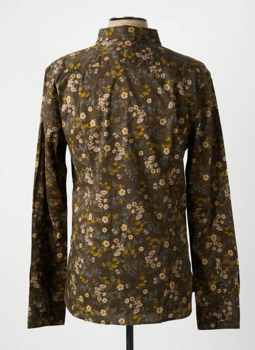 Chemise manches longues coupe cintrée vert TEDDY SMITH homme