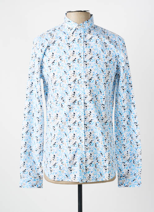 Chemise manches longues imprimé fantaisie bleu LE TEMPS DES CERISES homme