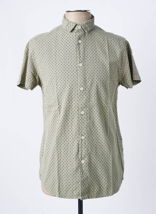 Chemise manches courtes imprimé fantaisie vert DEELUXE homme