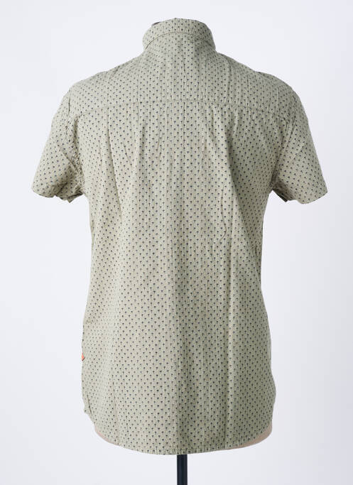 Chemise manches courtes imprimé fantaisie vert DEELUXE homme