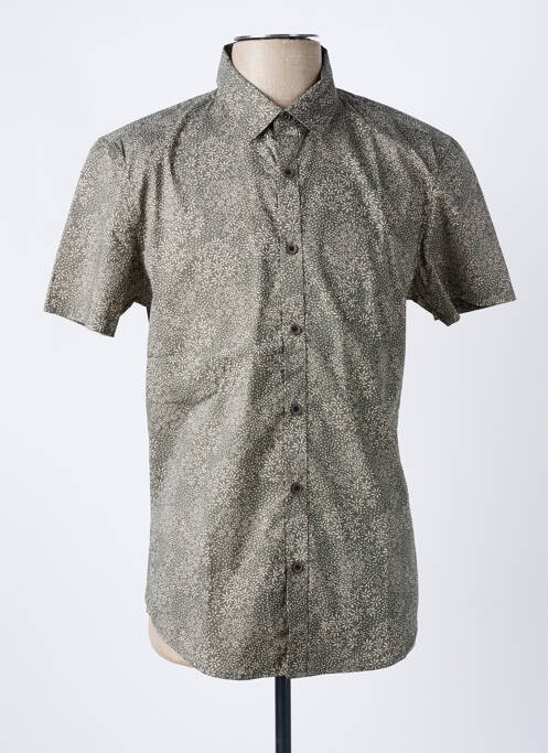 Chemise manches courtes coupe cintrée vert TEDDY SMITH homme