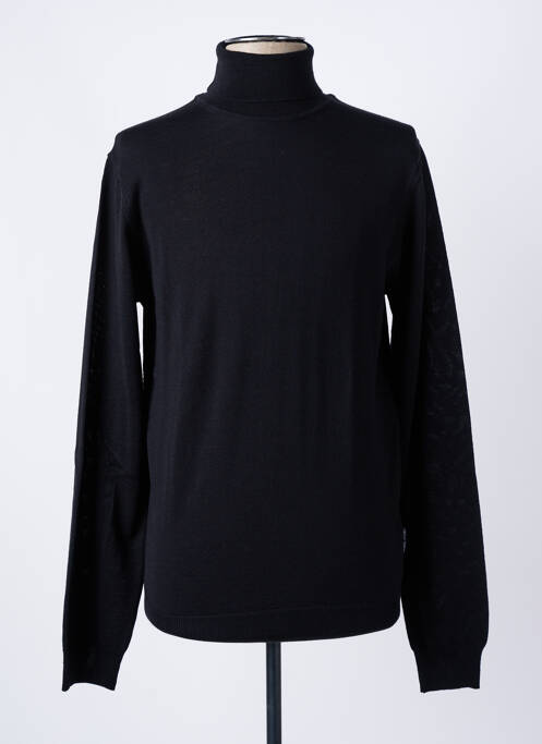 Pull col roulé manches longues manches longues noir CASUAL FRIDAY homme