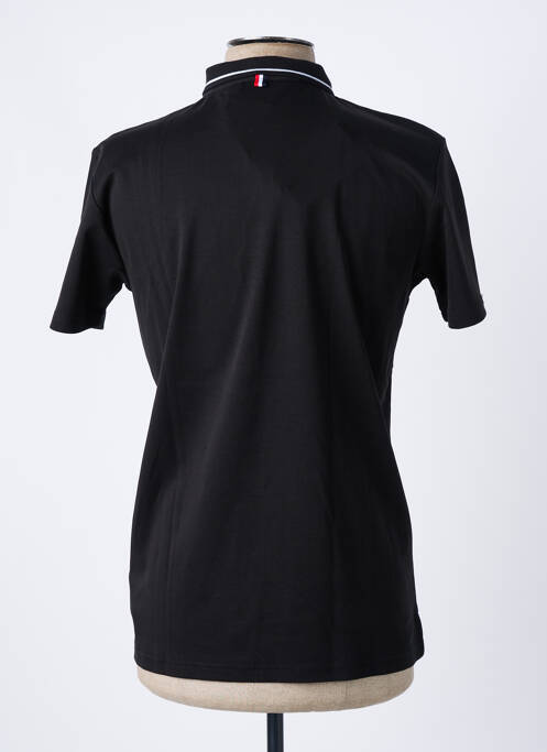 Polo tissage jersey manches courtes noir LE TEMPS DES CERISES homme