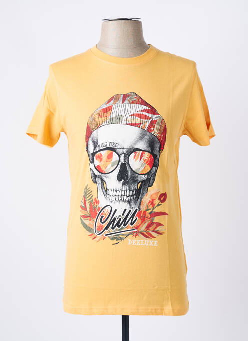 T-shirt stretch manches courtes jaune DEELUXE homme