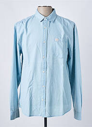 Chemise manches longues coupe droite bleu DEELUXE homme