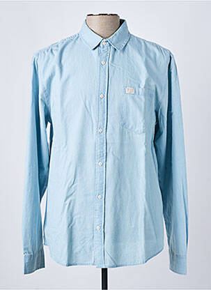Chemise manches longues coupe droite bleu DEELUXE homme