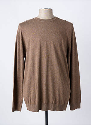Pull col rond manches longues beige SELECTED homme