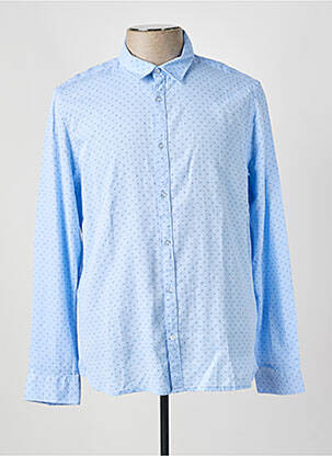 Chemise manches longues imprimé fantaisie bleu TEDDY SMITH homme