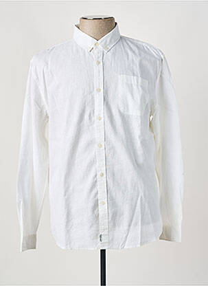 Chemise manches longues coupe droite blanc DEELUXE homme