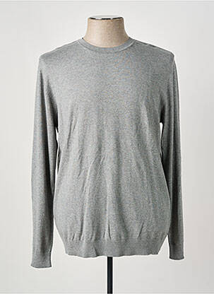 Pull col rond manches longues gris SELECTED homme