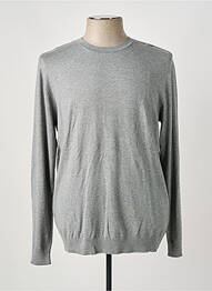 Pull col rond manches longues gris SELECTED homme
