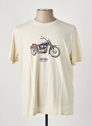 T-shirt coupe droite manches courtes beige TEDDY SMITH homme