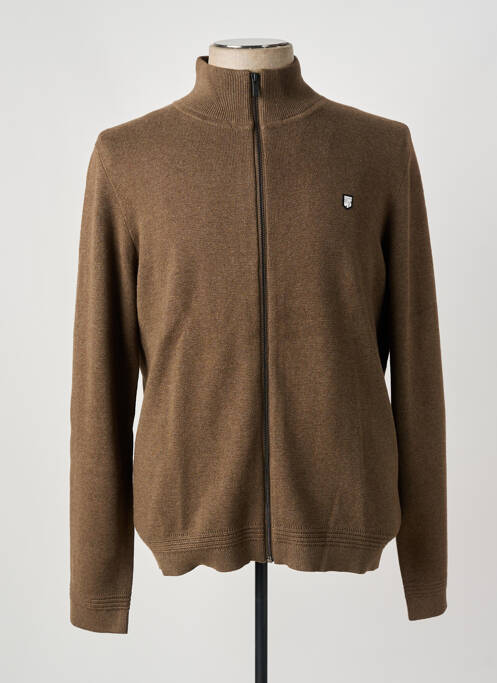 Gilet manches longues marron TEDDY SMITH pour homme