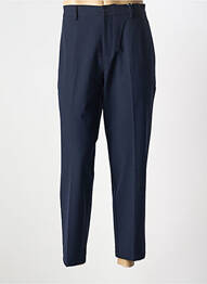 Pantalon chino fermeture zippée sous rabat avec crochet taille normale bleu CASUAL FRIDAY homme