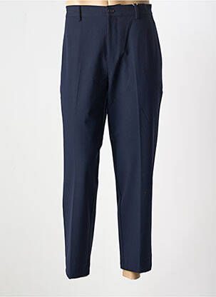 Pantalon chino fermeture zippée sous rabat avec crochet taille normale bleu CASUAL FRIDAY homme