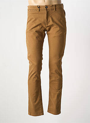 Pantalon chino tissage popeline taille normale marron TEDDY SMITH homme