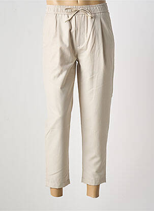 Pantalon 7/8 taille élastique taille normale beige CASUAL FRIDAY homme
