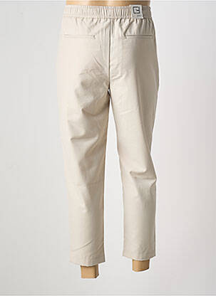 Pantalon 7/8 tissage popeline taille normale beige CASUAL FRIDAY homme