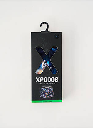 Boxer imprimé fantaisie bleu XPOOOS homme