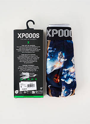 Boxer imprimé fantaisie bleu XPOOOS homme