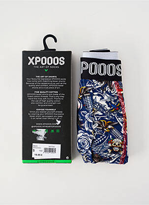 Boxer imprimé fantaisie bleu XPOOOS homme
