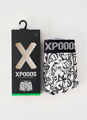 Boxer imprimé fantaisie blanc XPOOOS homme