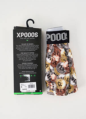 Boxer imprimé fantaisie noir XPOOOS homme