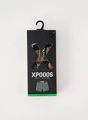 Boxer imprimé fantaisie marron XPOOOS homme