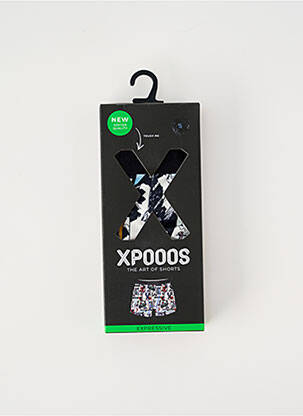 Boxer imprimé fantaisie blanc XPOOOS homme