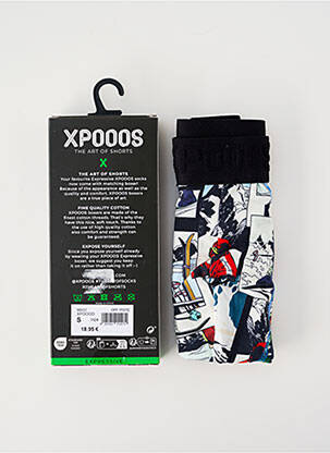 Boxer imprimé fantaisie blanc XPOOOS homme