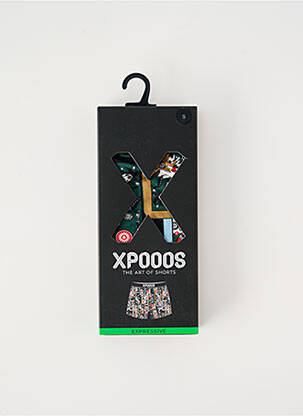 Boxer imprimé fantaisie vert XPOOOS homme