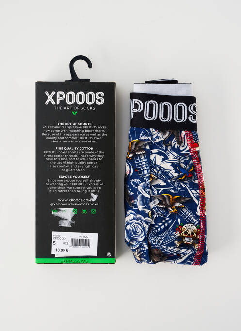 Boxer imprimé fantaisie bleu XPOOOS homme