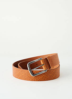 Ceinture effet matière satinée marron TEDDY SMITH unisexe