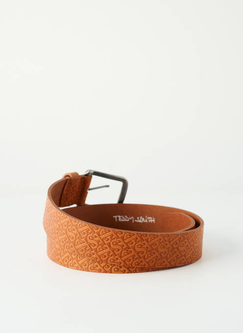 Ceinture effet matière satinée marron TEDDY SMITH unisexe