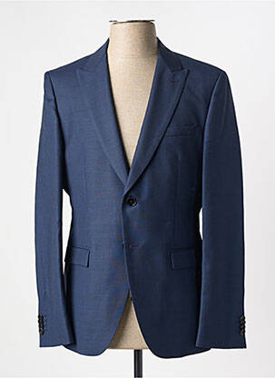 Blazer tissage chiné bleu HUGO BOSS homme