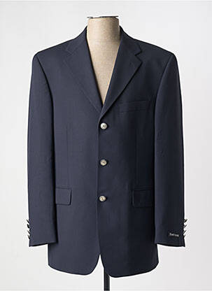 Blazer coupe cintrée bleu BRUNO SAINT HILAIRE homme