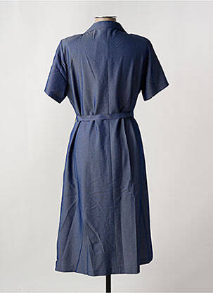Robe mi-longue manches courtes manches courtes bleu GRIFFON femme