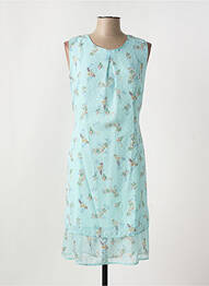 Robe mi-longue coupe fluide sans manche bleu GRIFFON femme