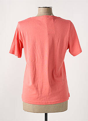T-shirt sérigraphie avec strass manches courtes orange GRIFFON femme
