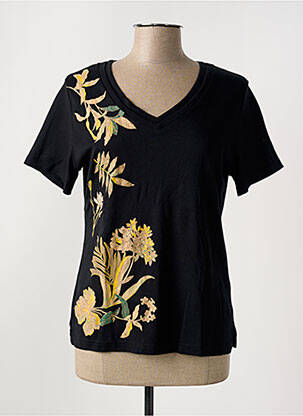 T-shirt col v manches courtes noir MERI & ESCA femme