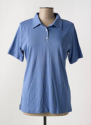 Polo stretch manches courtes bleu GRIFFON femme