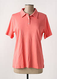 Polo stretch manches courtes orange GRIFFON femme