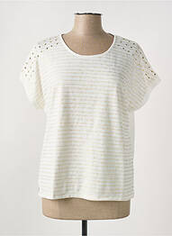 T-shirt stretch manches courtes beige MERI & ESCA femme
