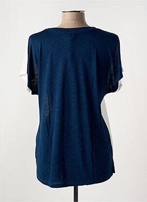 T-shirt sérigraphie manches courtes bleu GUY DUBOUIS femme