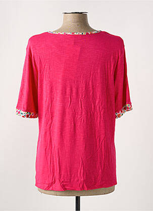 T-shirt stretch manches courtes rose GRIFFON femme