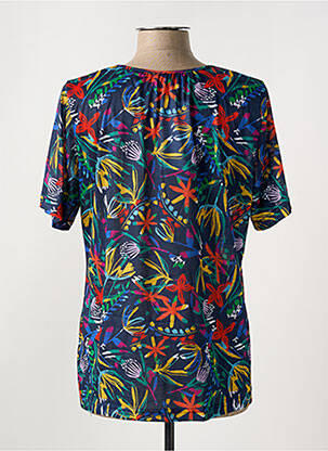 T-shirt stretch manches courtes bleu GRIFFON femme