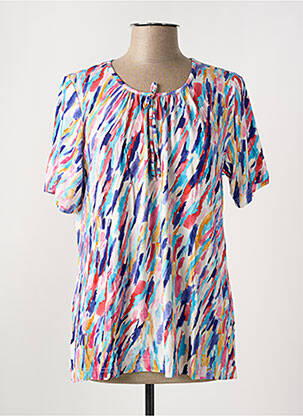 T-shirt imprimé fantaisie manches courtes bleu GRIFFON femme